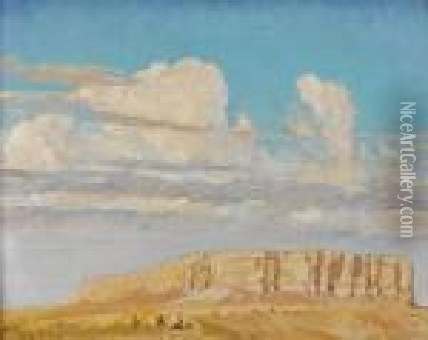 Yellow Mesa Oil Painting - Maynard Dixon