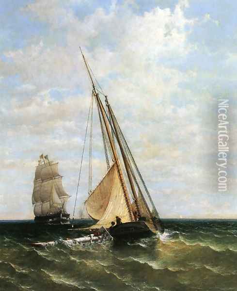 The Broken Mast Oil Painting - George Curtis