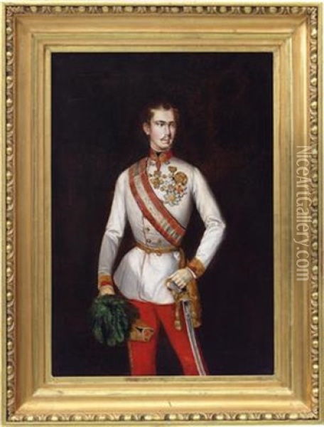 Emperor Francis Joseph I And Empress Elisabeth Oil Painting - Franz Rumpler