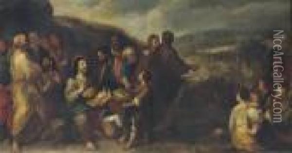 The Miracle Of The Fish And Bread Oil Painting - Bartolome Esteban Murillo