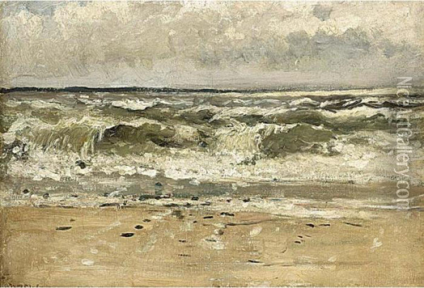 Seascape Oil Painting - Willem Joannes Schutz