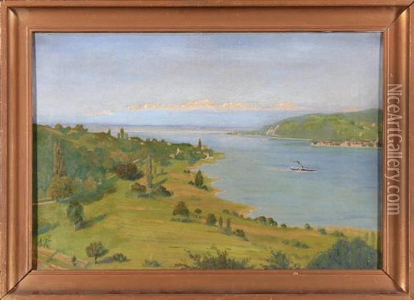 Nad Jeziorem Bodenskim, Ok. 1907 R. Oil Painting - Agnes Lunn