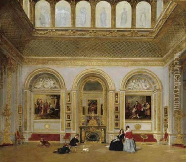 The Picture Gallery, Strafford House (now Lancaster House), St. James's Oil Painting - James Digman Wingfield
