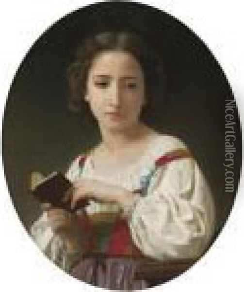Le Livre D'heures Oil Painting - William-Adolphe Bouguereau