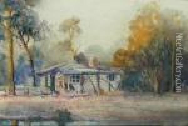 The Homestead Oil Painting - John William Tristram