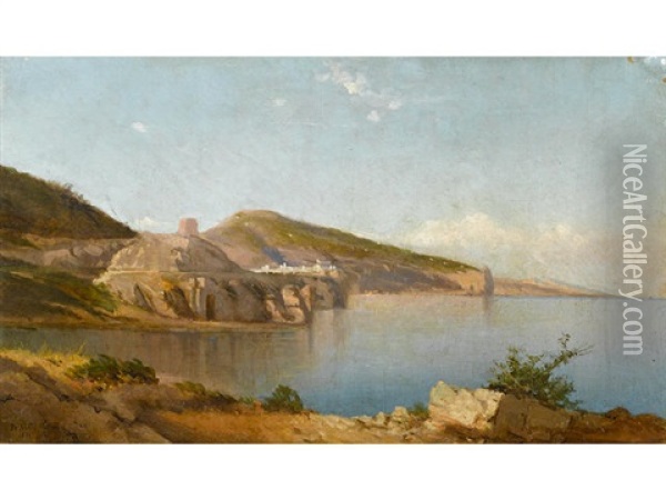 Coastal Landscape Oil Painting - Giuseppe de Nittis