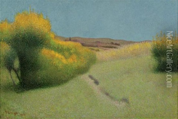 Summer Landscape Oil Painting - Achille Lauge