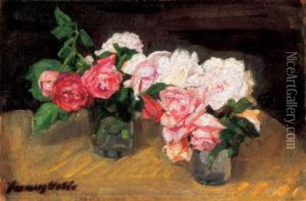 Roses Oil Painting - Valer Ferenczy