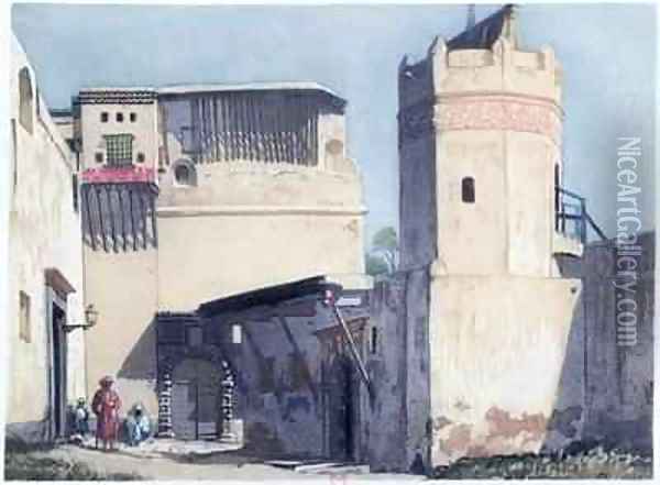 The Kasbah and Mosque in Algiers Oil Painting - Louis Dauphin