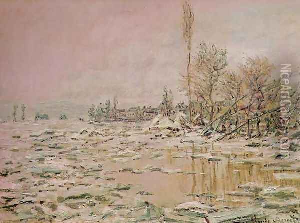 Break-Up of the Ice Oil Painting - Claude Oscar Monet