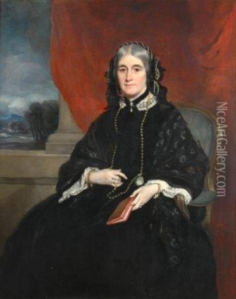 Portrait Of Lady Katherine Boileau Of Ketteringham Hall Oil Painting - Sir Francis Grant