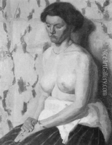 Seated Woman Oil Painting - Arthur Mendel