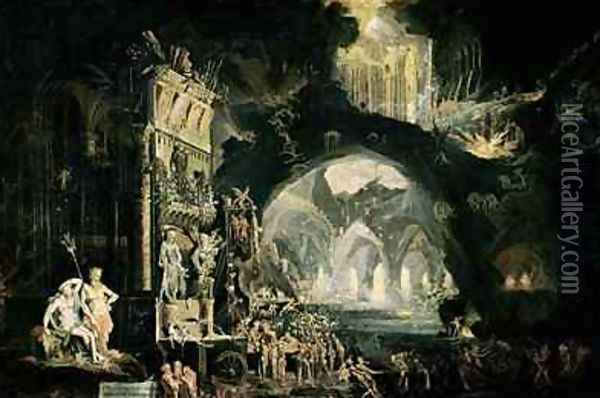 Hell 1622 Oil Painting - Francois de Nome (Monsu, Desiderio)
