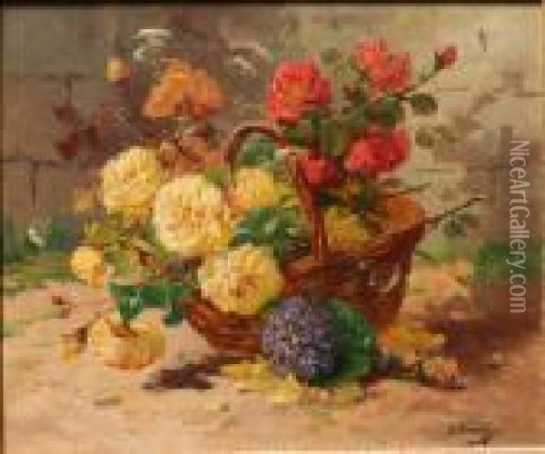 Bouquet Oil Painting - Eugene Henri Cauchois