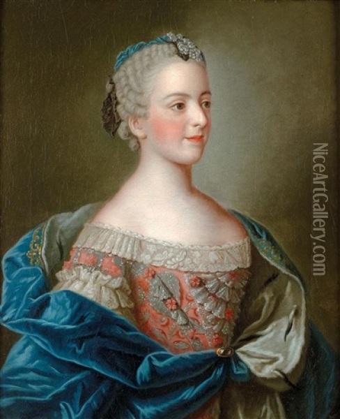Portrait De Madame Louise De France Oil Painting - Jean Etienne Liotard