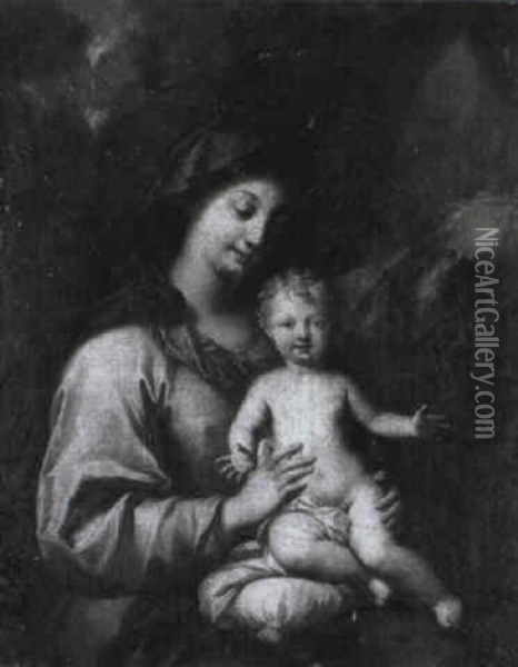 Vierge A L'enfant Oil Painting - Agostino Masucci