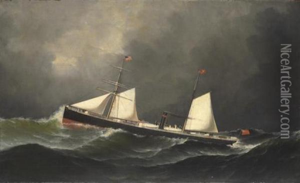 The Steam Sail Ship 
Arragon Oil Painting - Antonio Nicolo Gasparo Jacobsen