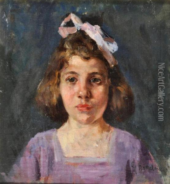 Ritratto Di Bambina Oil Painting - Gaetano Ricchizzi