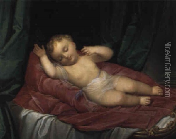 Schlafender Christusknabe Oil Painting - Giovanni Schiavoni