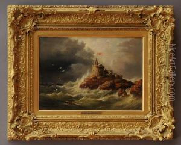 Storm At Sea Oil Painting - William Clarkson Stanfield