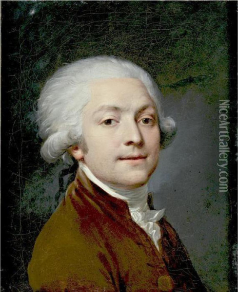 Self-portrait Oil Painting - Jean-Baptiste Regnault