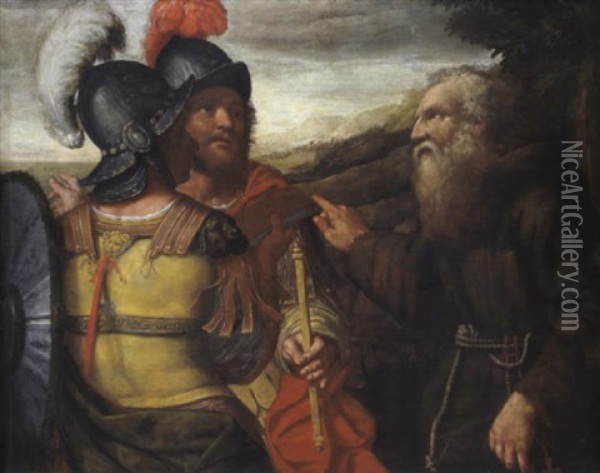 Scena Dal Poema Epico: Rinaldo Di Torquato Tasso Oil Painting -  Guercino