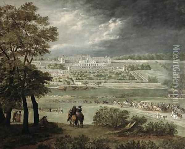 ChateauNeuf de St GermainenLaye in 1655 Oil Painting - Adam Frans van der Meulen