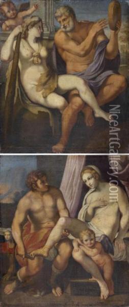 Hercule Et Iole Oil Painting - Annibale Carracci