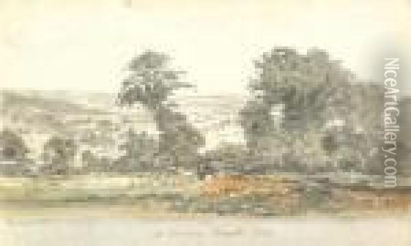 At Bushey Heath 1824 Oil Painting - John Constable