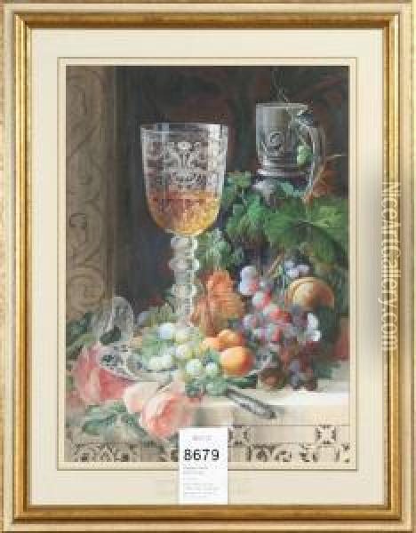 Stilleben, Signerad A. Winther Oil Painting - Arnold Winther
