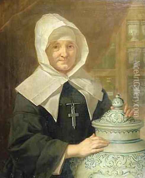 Sister Claudine Pila Oil Painting - Donat Nonotte