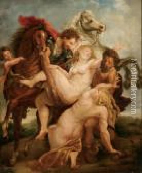 Rape Of The Daughters Of Leucippus Oil Painting - Peter Paul Rubens