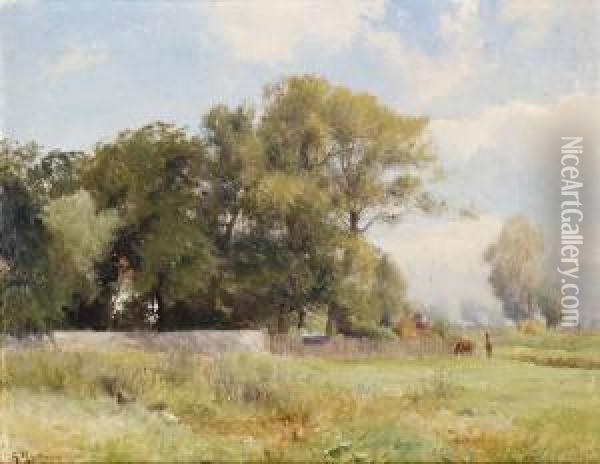 Skanskt Landskap Oil Painting - Gustaf Rydberg