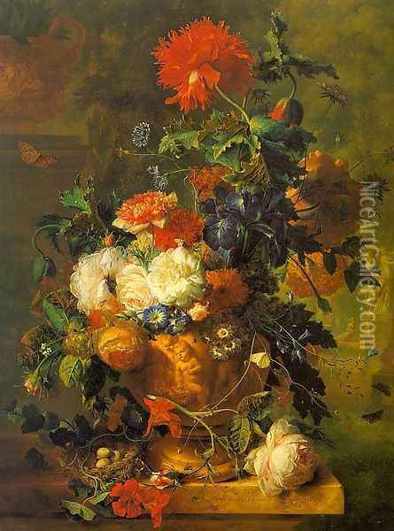 Flowers 1722 Oil Painting - Jan Van Huysum