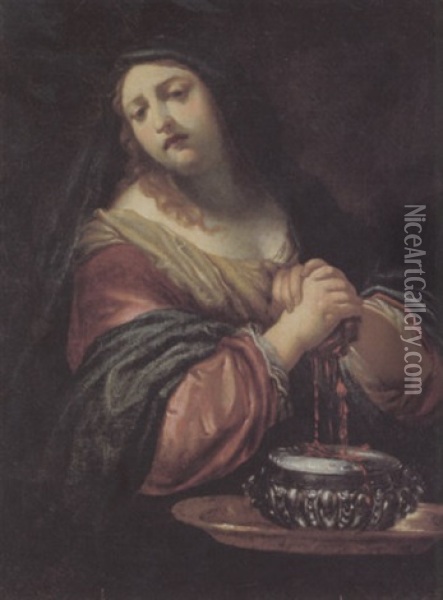La Santa Praxedis Oil Painting - Simone Pignone