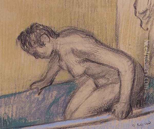 In the Bath, c.1883 Oil Painting - Edgar Degas