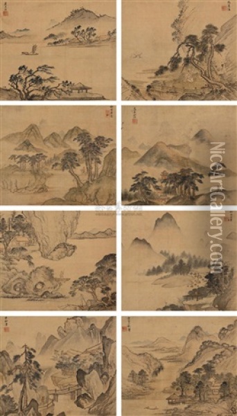 Landscape (album W/8 Works) Oil Painting -  Jin Sheng