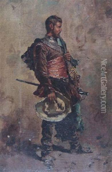 An Army Officer Oil Painting - Francesco Peluso