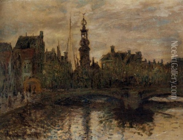 Le Binnen-amstel, Amsterdam Oil Painting - Claude Monet