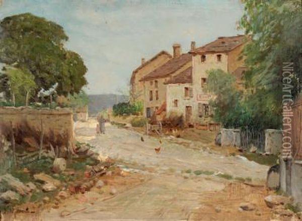 Le Village Oil Painting - Joseph Million