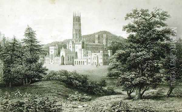 South-west view of Fonthill Abbey, engraved by T. Higham, 1823 Oil Painting - Rutter, J.
