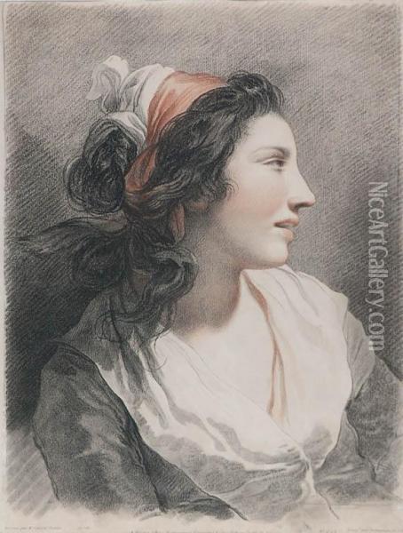 Popiersie Mlodej Kobiety Oil Painting - Gilles/ Le Jeune Ii Demarteau