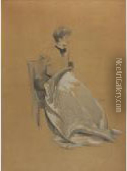 Seated Woman Oil Painting - John White Alexander