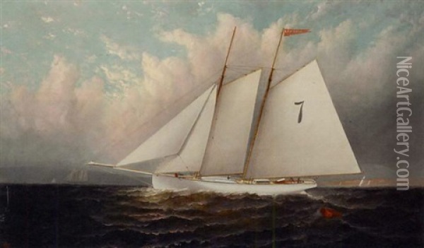 Centennial Pilot Boat #7 Oil Painting - Elisha Taylor Baker