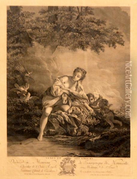 Venus Et Les Amours Oil Painting - Rene Gaillard