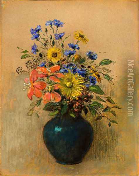 Wild Flowers Oil Painting - Odilon Redon