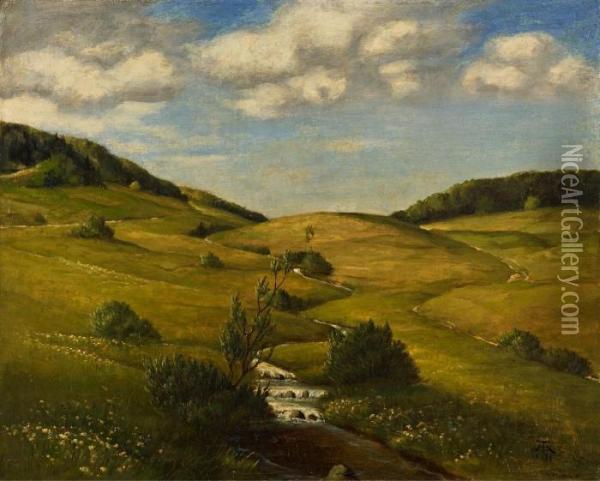 Landschaft Im Schwarzwald Oil Painting - Hans Thoma