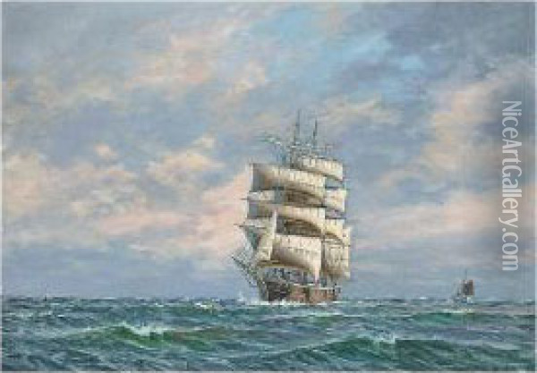 Norwegian Shipping Oil Painting - Christian Bogo