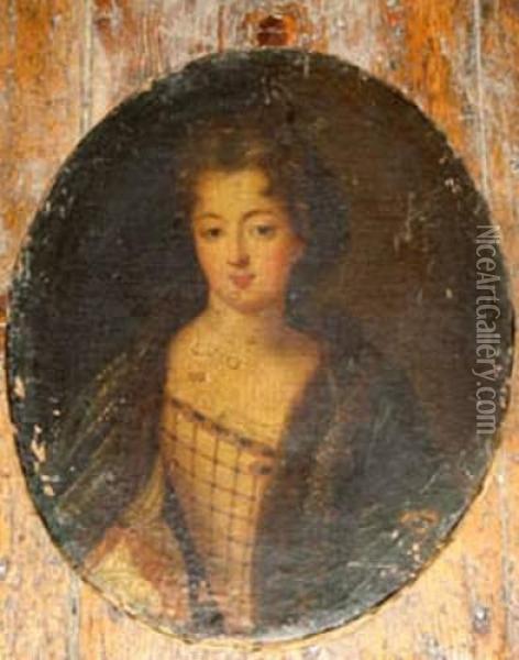 Portrait Of A Young Princess Oil Painting - Jean Raoux