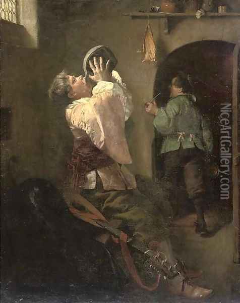 The drunkard Oil Painting - William John Wainwright